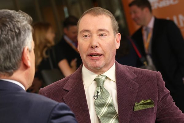 Jeff Gundlach says stock market valuations are extraordinarily high, supported only by the Fed
