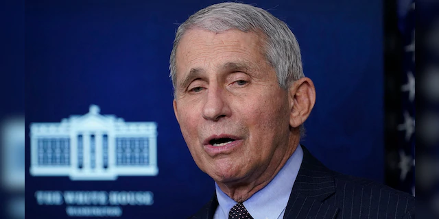 In this Jan. 21, 2021, photo, Dr. Anthony Fauci, director of the National Institute of Allergy and Infectious Diseases, speaks with reporters in the James Brady Press Briefing Room at the White House in Washington. (AP Photo/Alex Brandon)