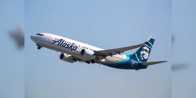 Los Angeles, California – March 28, 2018: Alaska Airlines Boeing 737-800 airplane at Los Angeles airport (LAX) in the United States. Alaska Airlines is a major American airline headquartered in SeaTac, Washington, within the Seattle metropolitan area. It is the fifth largest airline in the United States when measured by fleet size, scheduled passengers carried, and number of destinations served.