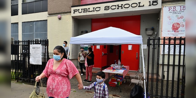 New York City public schools that lost students after families moved or pulled out because of the Covid-19 pandemic now must prepare to return to the city some funding due to enrollment drops. (Photo by Angela Weiss / AFP) (Photo by ANGELA WEISS/AFP via Getty Images)