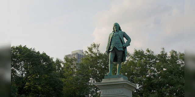 A general view of The Benjamin Franklin Monument at Lincoln Park on July 18, 2014, in Chicago. (Jeff Schear/Getty Images)