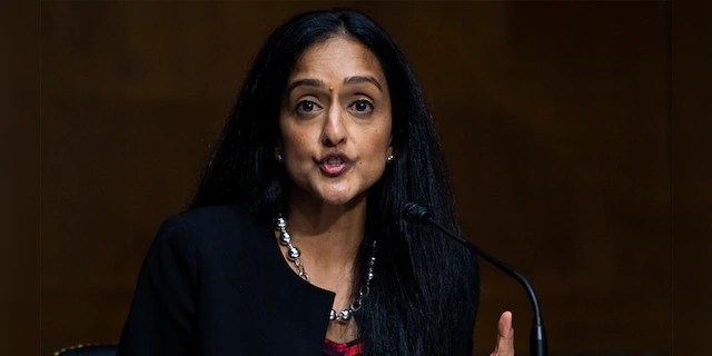Vanita Gupta, president and CEO of The Leadership Conference on Civil &amp; Human Rights, testifies during the Senate Judiciary Committee hearing titled Police Use of Force and Community Relations, in Dirksen Senate Office Building in Washington, D.C., on Tuesday, June 16, 2020. (Tom Williams/CQ-Roll Call, Inc via Getty Images/POOL)
