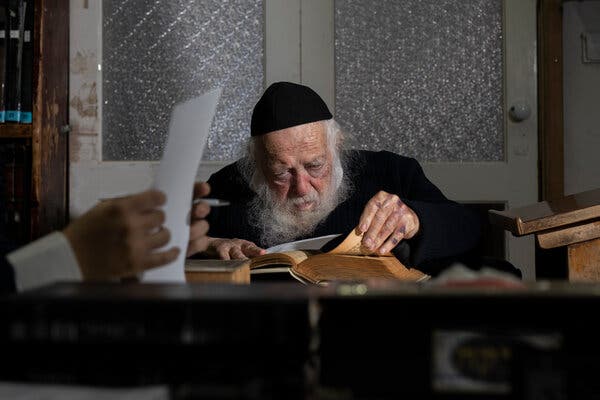 Rabbi Chaim Kanievsky at his home in Bnei Brak, Israel.