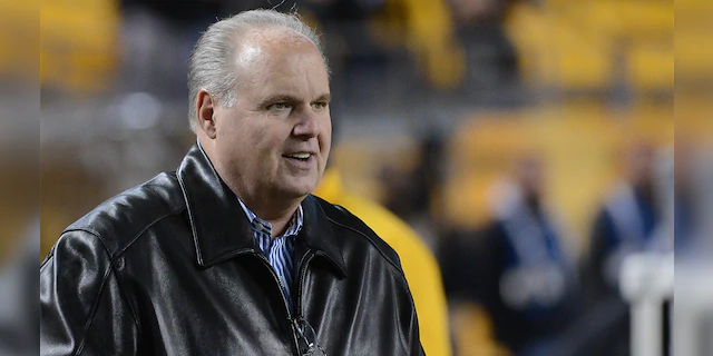 Rush Limbaugh at a Pittsburgh Steelers game in 2012.