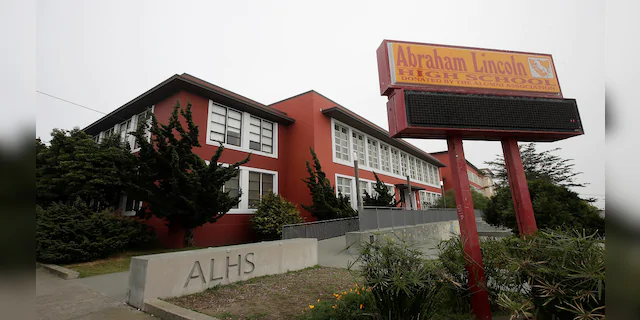 The Abraham Lincoln High School in San Francisco. The city of San Francisco took a dramatic step last week in its effort to get children back into public school classrooms, suing its own school district to try to force open the doors amid the coronavirus pandemic. (AP)