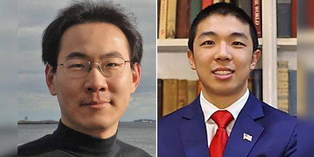 Qinxuan Pan (left) is charged with the murder of Kevin Jiang (right). So far, authorities have not announced a motive. 