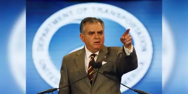 Then-Transportation Secretary Ray LaHood speaks to the media in Detroit in January 2010. (Reuters)