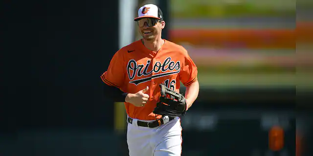 Trey Mancini #16 of the Baltimore Orioles in action during the spring training game against the Miami Marlins at Ed Smith Stadium on February 29, 2020 in Sarasota, Florida. (Photo by Mark Brown/Getty Images)