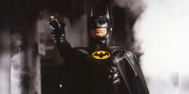 Michael Keaton on the set of 'Batman.'