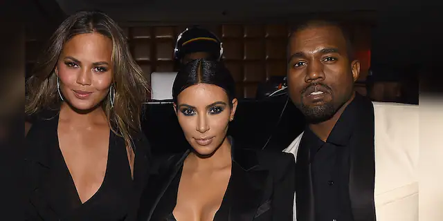 (L-R) Chrissy Teigen says Kim Kardashian tried her best in her marriage to Kanye West. 