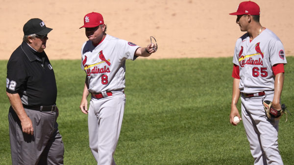 Cardinals’ Mike Shildt angry over umpire making pitcher remove hat: ‘Wrong arena to expose it’