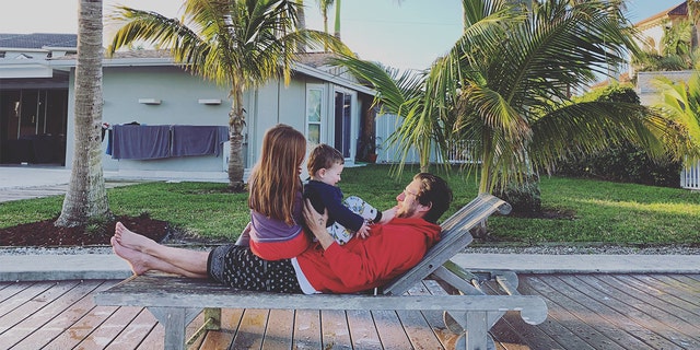 Journalist Danny Fenster on a family trip to Naples, Fla. in 2018 with his niece and nephew. 