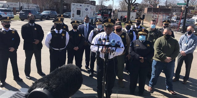 Chicago Police hold a press conference regarding the shooting of a police officer in March. On Friday, Chicago Police Superintendent David Brown said his department will be more engaged with the communities they serve. (Chicago Police Superintendent David Brown Twitter)