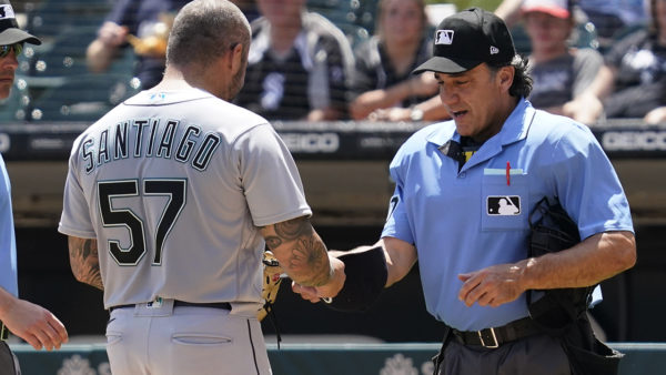 Mariners’ Hector Santiago is first to be ejected for allegedly using grip-enhancing substances
