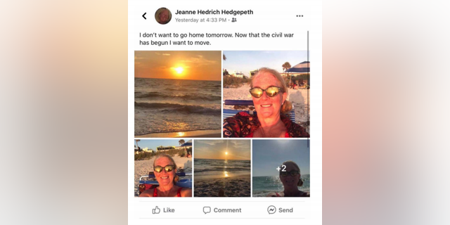 A post Hedgepeth wrote on Facebook while vacationing in Florida during the worst of Chicago's unrest on the weekend after George Floyd's killing in Minnesota.
