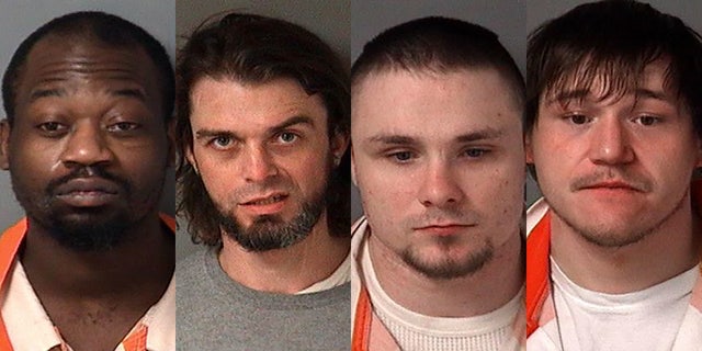 From left to right, the four escaped inmates were identified as Jesse R. Davis, Zachary J. Hart, Eugene M. Roets and Cody C. Villalobos. 