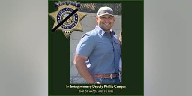 Kern County Sheriff's Dep. Phillip Campas, 35, was identified as the deputy killed Sunday while responding to a home with a gunman inside. 