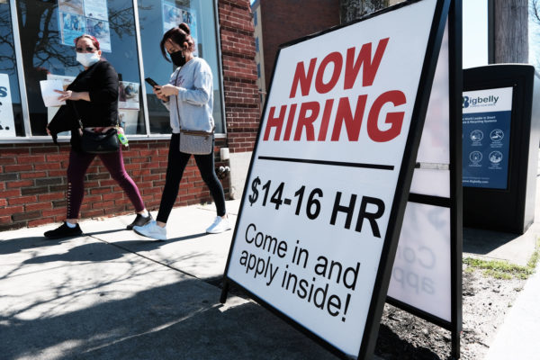 Jobs still down 22% for low-wage workers. They’re up for everyone else