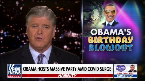 Hannity hits hypocrisy of Obama birthday bash: Delta variant ‘be damned’