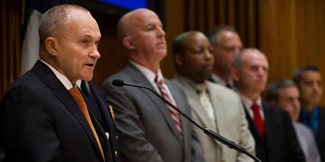 NYPD Commissioner Ray Kelly speaks to the media during a news conference at One Police Plaza on Saturday, Oct. 12, 2013, in New York. (AP Photo/John Minchillo)