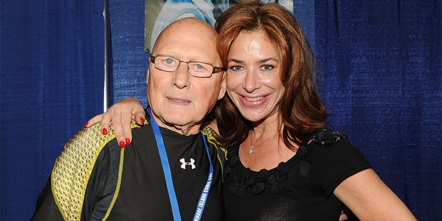 James Tolkan and Claudia Wells (R) from ‘Back to the Future’ attend the 2013 Rhode Island Comic Con at Rhode Island Convention Center in Providence, Rhode Island.