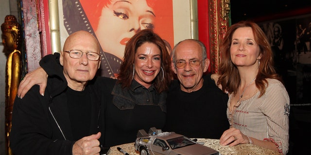 From left: James Tolkan (Principal Strickland), Claudia Wells (Jennifer Parker), Christopher Lloyd (Dr. Emmett Brown) and Lea Thompson (Lorraine McFly) attends the 25th anniversary screening of ‘Back to the Future' at Hollywood Blvd Cinema on February 26, 2010 in Chicago, Illinois. 