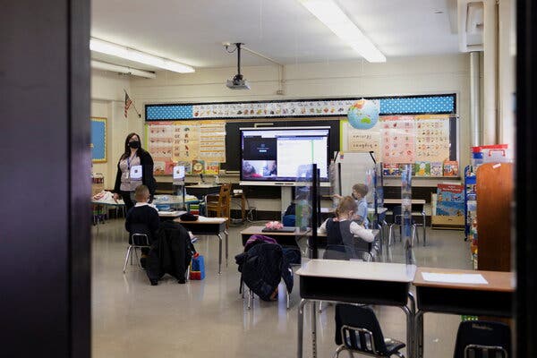 A Philadelphia classroom in March.