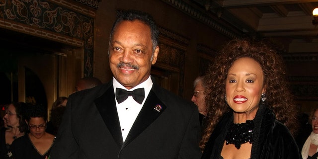 The Rev. Jesse Jackson and wife Jacqueline Jackson are seen in New York City, Dec. 2, 2009. (Getty Images)