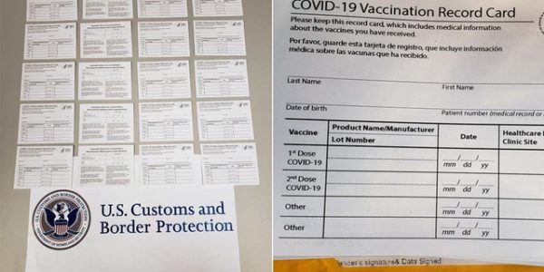 Pittsburgh CBP officers seize fake COVID vaccine cards shipped from China