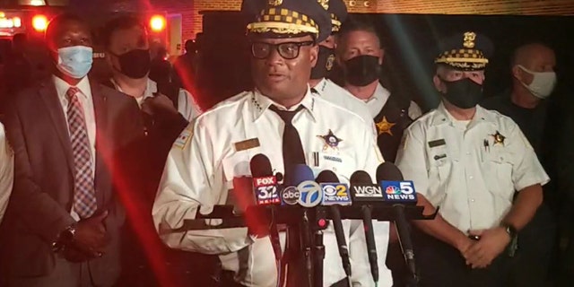 Supt. David Brown, reported that a single bullet was fired and went through the arm of one of the officers and into the shoulder of the other. (WFLD)