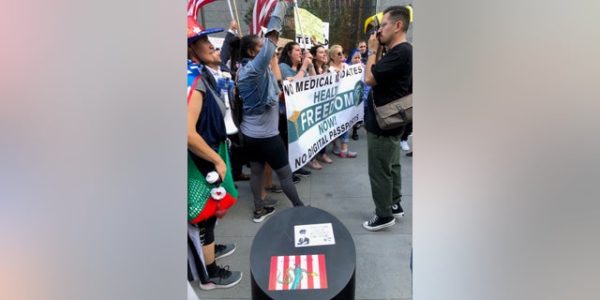 NYC protesters who held ‘freedom rally’ at Times Square to march in support of Kyrie Irving