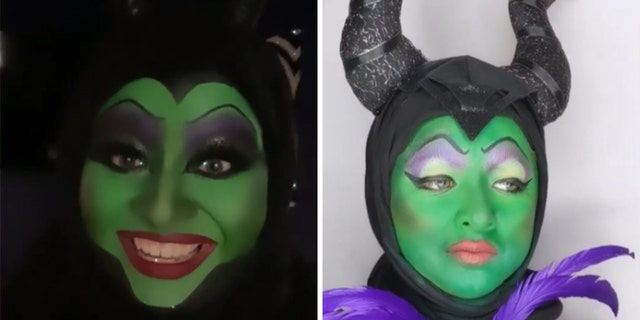 On Oct. 16, 2021, Michelle and Lily Scrivner dressed up as Maleficent during their Quarantine-O-Ween celebration.