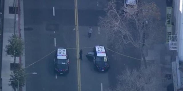 A security guard protecting a San Francisco television news crew was shot Wednesday during an attempted armed robbery, authorities said. 
