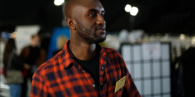 Designer Virgil Abloh walks backstage prior to his Off-White ready to wear Fall-Winter 2019-2020 collection, that was presented in Paris, Thursday, Feb. 28, 2019. 