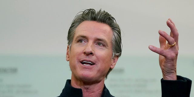 Gov. Gavin Newsom speaks at a news conference in Oakland, California, on Oct. 27, 2021. (AP Photo/Jeff Chiu, File)
