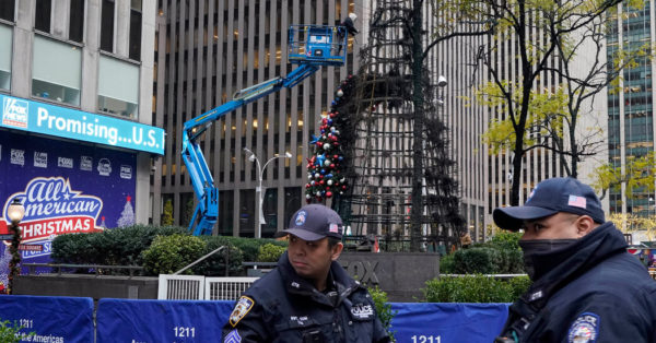 Fox News Christmas Tree Is Set on Fire in Manhattan