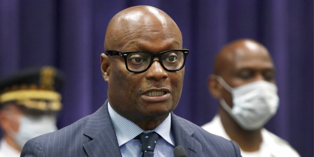 Chicago Police Superintendent David Brown responds to a question about the Memorial Day weekend violence during a news conference Tuesday, May 26, 2020, in Chicago. 
