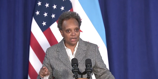 Chicago Mayor Lori Lightfoot speaks during a Jan. 4 press conference.