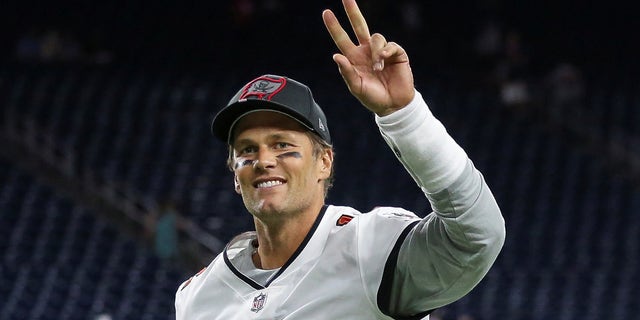 Houston, Texas, USA: Tampa Bay Buccaneers quarterback Tom Brady (12) jogs off the field after a game against the Houston Texans at NRG Stadium.