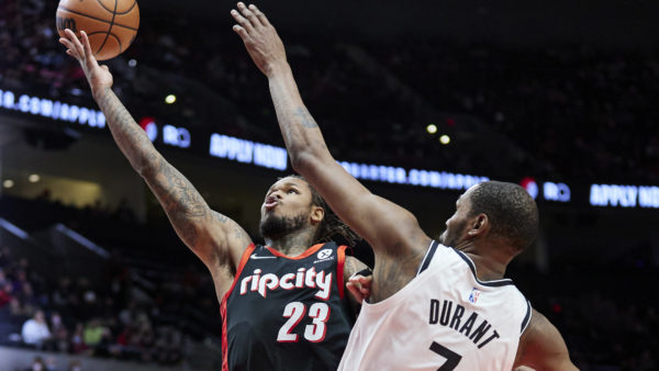 Nets fall to Trail Blazers 114-108 with injured Harden out