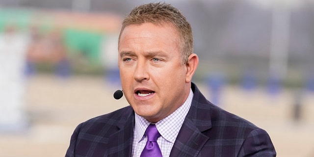 Kirk Herbstreit at ESPN College Game Day during a game between the Georgia Bulldogs and LSU Tigers at Mercedes Benz Stadium Dec. 7, 2019 in Atlanta, Ga. (Steve Limentani/ISI Photos/Getty Images)