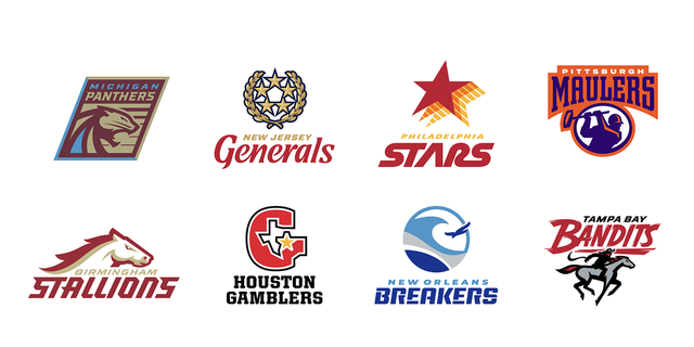 The eight teams that will be competing in 2022 in the USFL
