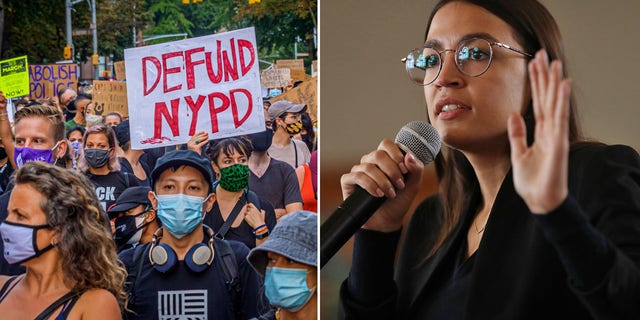 Rep. Alexandria Ocasio-Cortez, D-N.Y., is among the prominent Democrats who have called for defending police departments. 