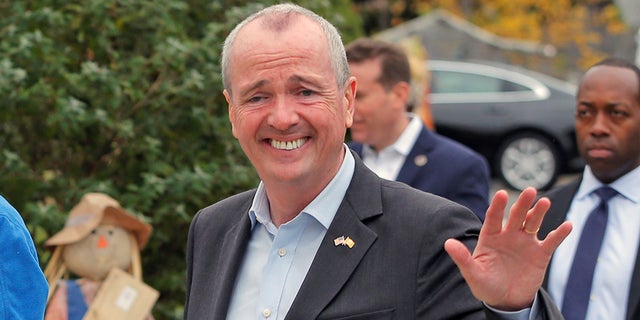 Phil Murphy, then the Democratic Party nominee for governor of New Jersey, arrives to vote in Middletown, New Jersey, Nov. 7, 2017.  