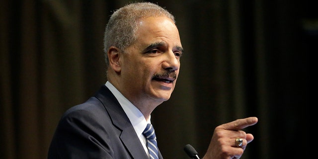 Former U.S. Attorney General Eric Holder, Jr. speaks during the National Action Network Convention in New York Wednesday, April 3, 2019.