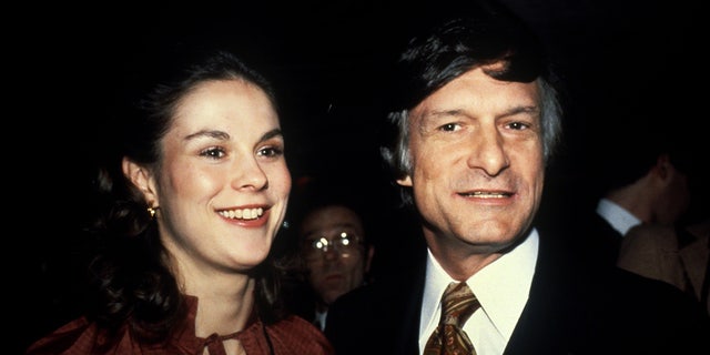 Hugh Hefner with daughter Christie Hefner circa 1982 in New York City