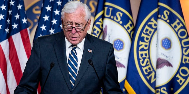 House Majority Leader Steny Hoyer, D-Md., speaks during the House Democrats press conference July 22, 2020.