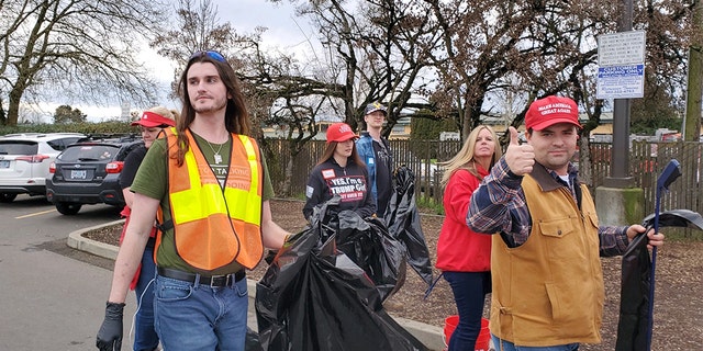 Conservative activist Scott Presler organized a cleanup even in Portland, where homelessness is a significant concern.