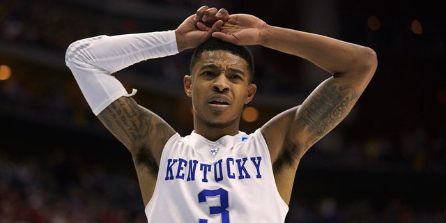 Kentucky Tyler Ulis during a game vs Indiana at Wells Fargo Arena in Des Moines, Iowa.