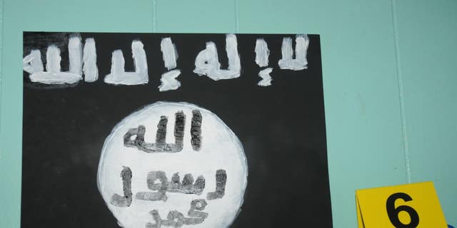 FBI investigators allegedly found a hand painted ISIS flag in the bedroom of suspect Xavier Pelkey. 